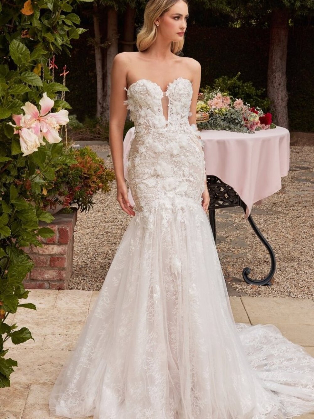 NEW OFF-WHITE NUDE Evening Gown Floor Length Formal Elegant CDS434W